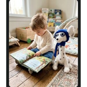 Twisted Whiskers "SPOT" Dog Plush Carlton Cards NWT POSEABLE BIG EYES